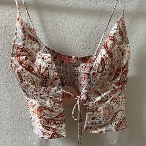 Brand new verge girl paisley tie top